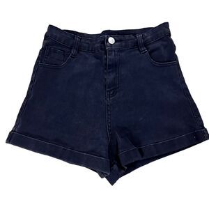 Brandy Melville ~ Black Denim Shorts ~ high waisted ~ size Small